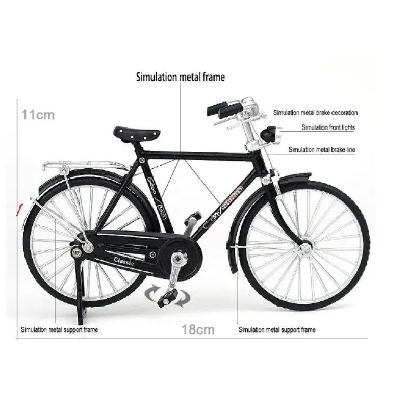 1: 10 Simulation Mini DIY Retro Bicycle Model Ornament
