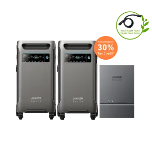 2 × Anker SOLIX F3800 - (12kW | 7.68kWh)   Smart Home Power Kit
