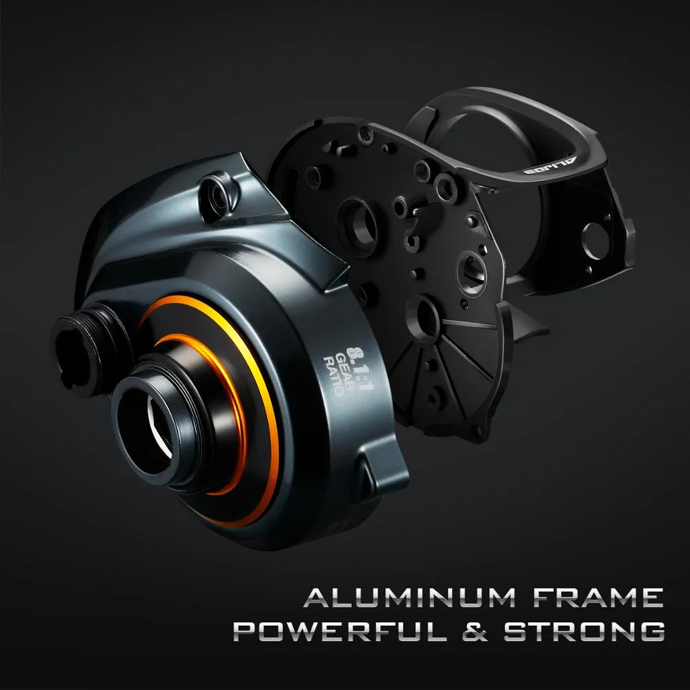 300 Low Profile Baitcasting Reel - 15KG Max Drag, 8 1 Bearings