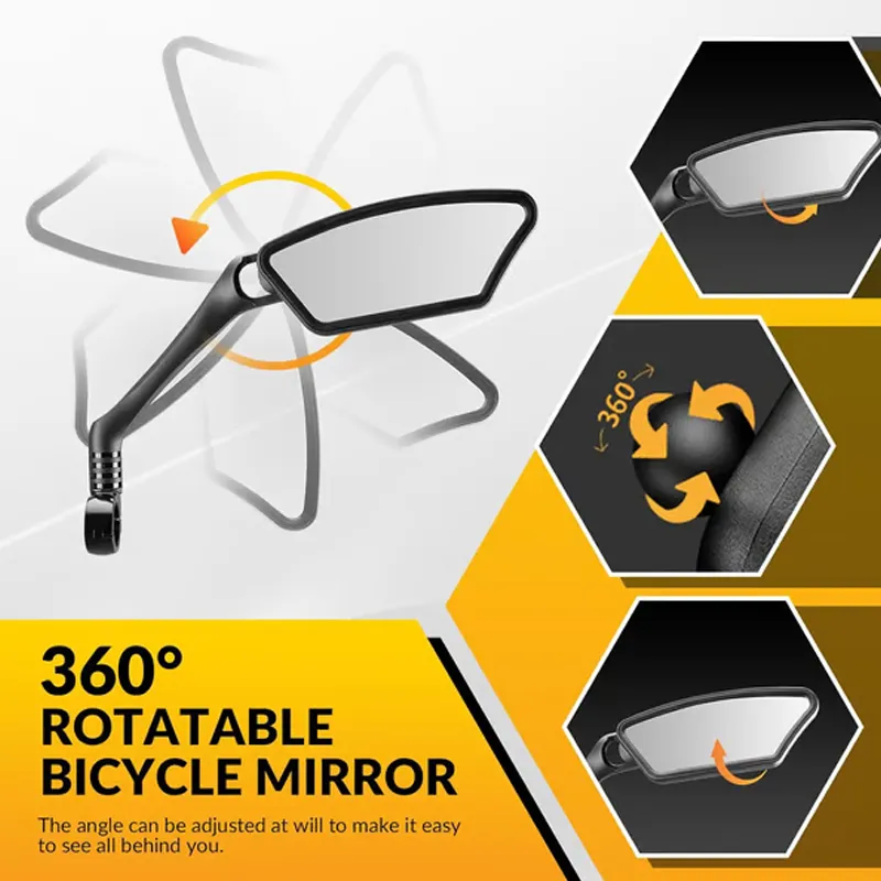 360 Rotatable Adjustable Bicycle Rearview Mirror