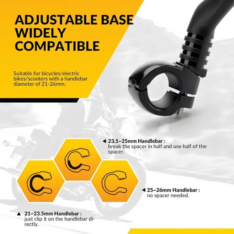 360 Rotatable Adjustable Bicycle Rearview Mirror