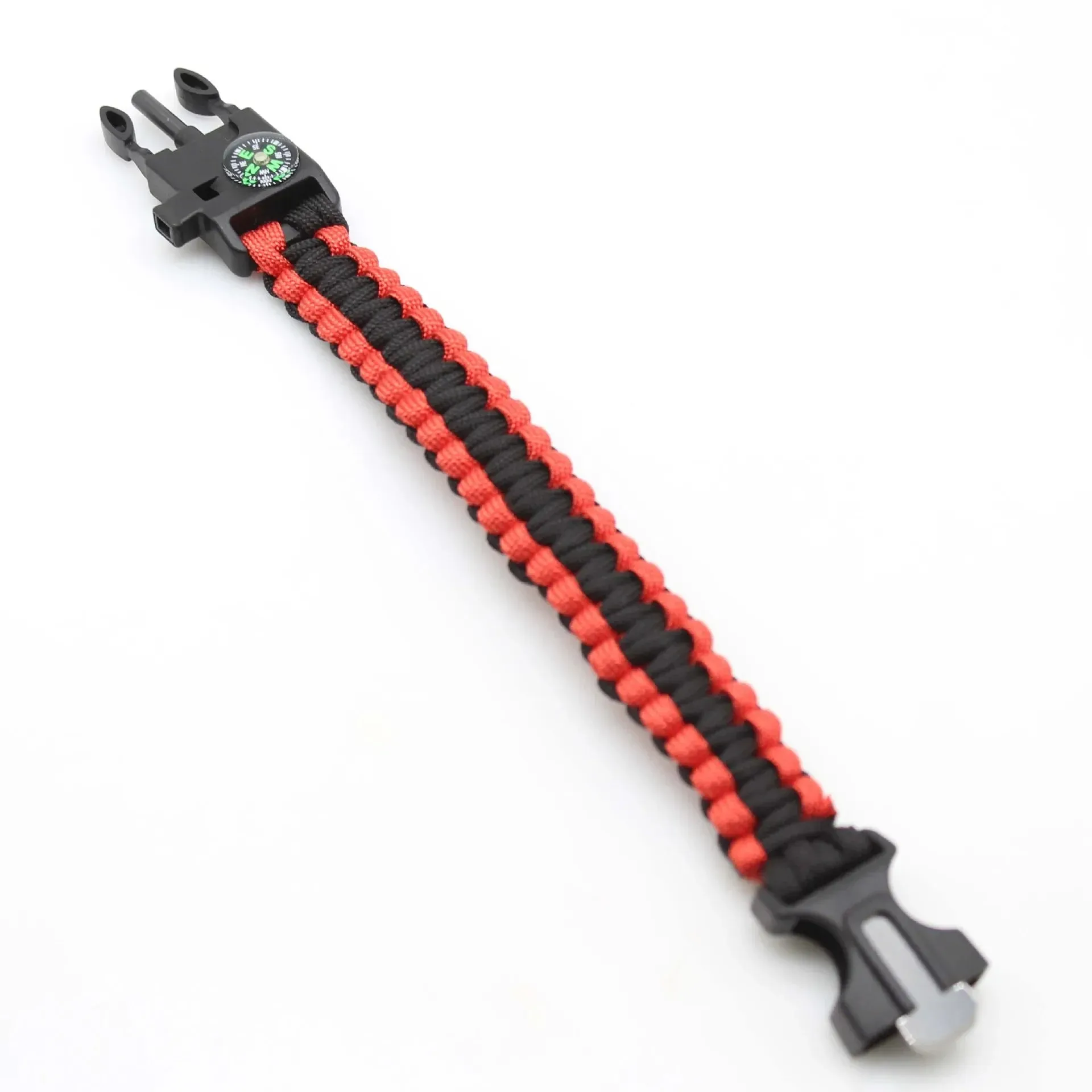 4 in 1 Men Women Paracord Outdoor Survival Bracelet Multi-function Camping Rescue Emergency Rope Bangles Compass Whistle Knife