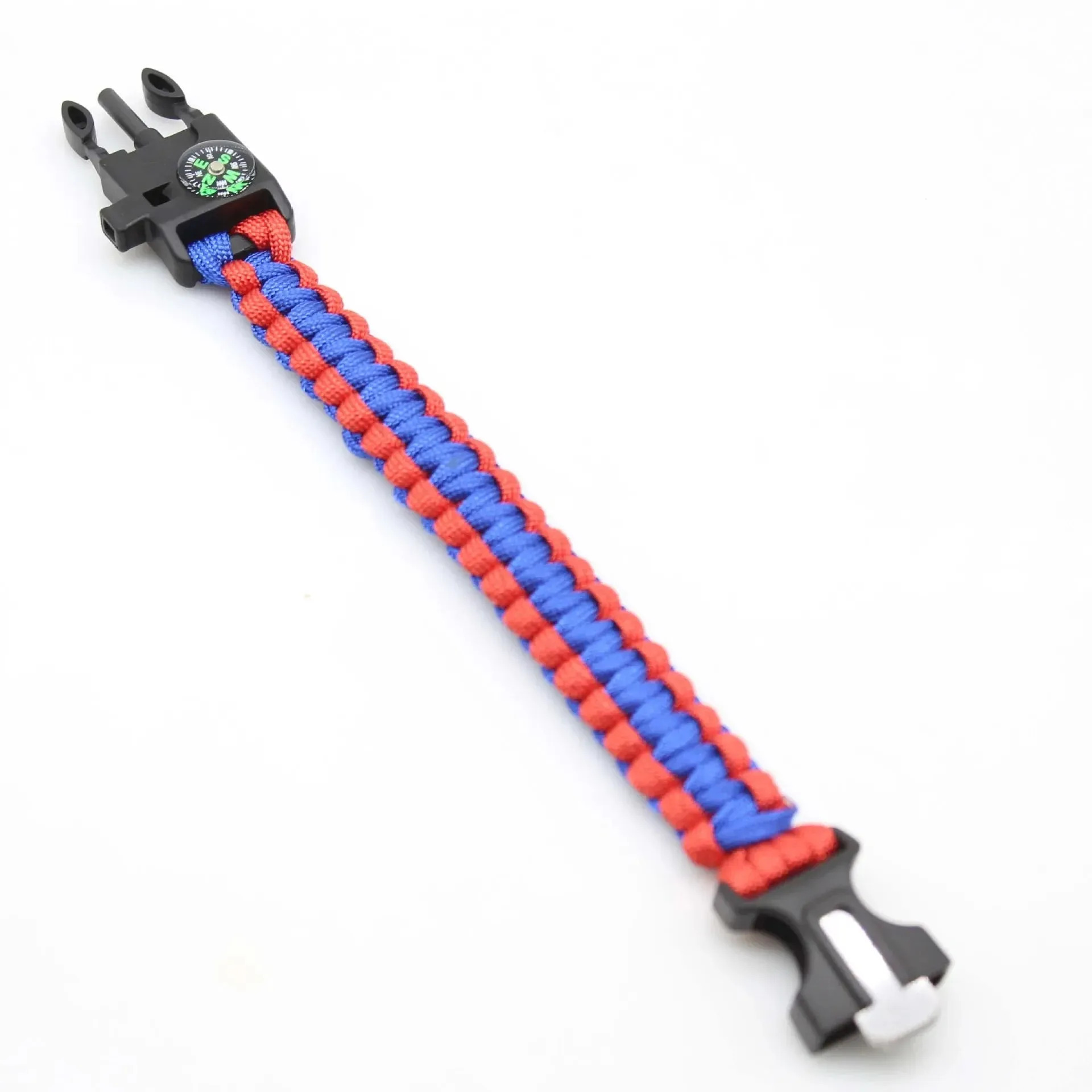 4 in 1 Men Women Paracord Outdoor Survival Bracelet Multi-function Camping Rescue Emergency Rope Bangles Compass Whistle Knife