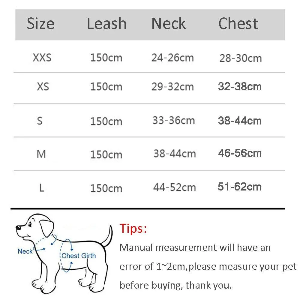 Adjustable Small Breed Dog Harness Set: Reflective Vest for Safe Outdoor Walks