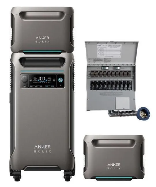 Anker SOLIX F3800   Expansion Battery   Transfer Switch Kit   FREE Protective Cover Bag