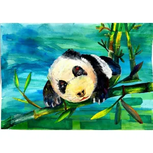 Baby Panda in the Bamboo Forest