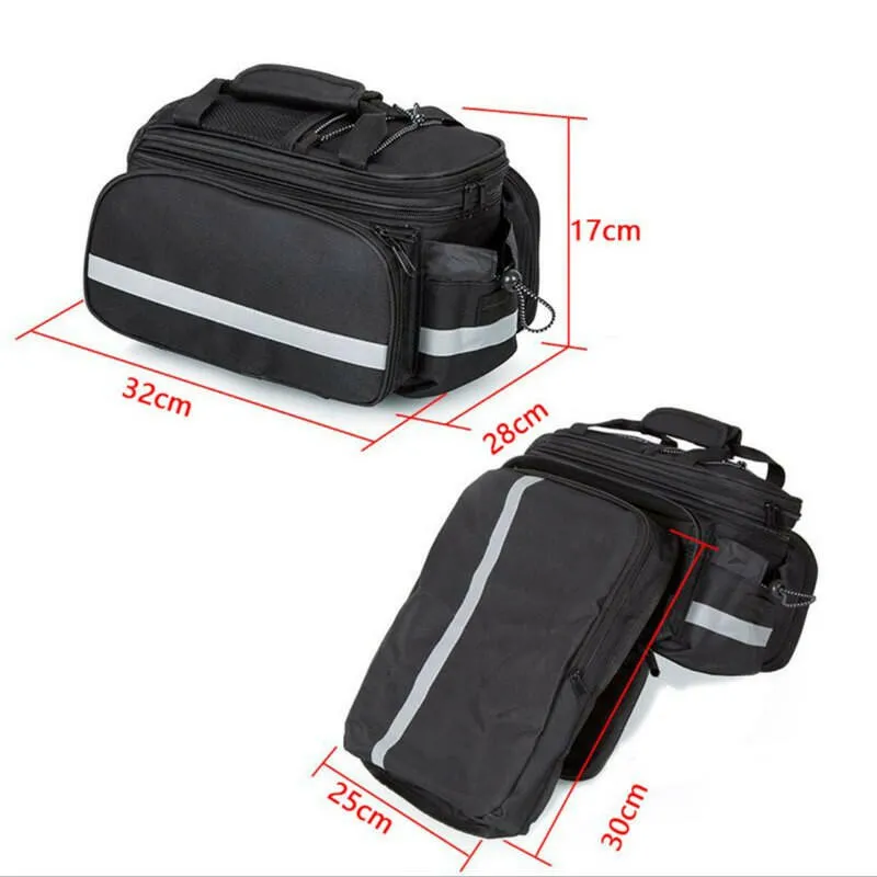 Bike 3 In 1 Waterproof Bicycle Trunk Bag MTB Road Bike Bag Large Capacity Travel Luggage Carrier Rear Seat Rack Panniers