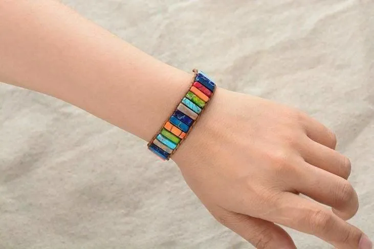 Chakra Bracelet Multi Color Natural Stone