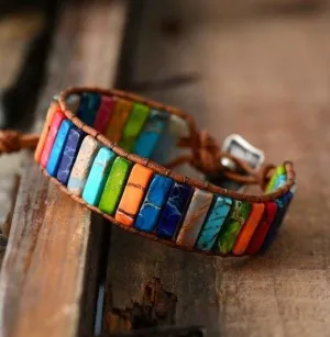Chakra Bracelet Multi Color Natural Stone