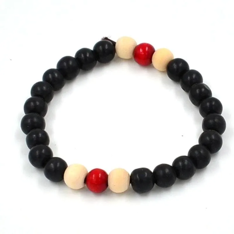 Chakra Healing Reiki Prayer Lava Stone Buddha Bead Bracelet