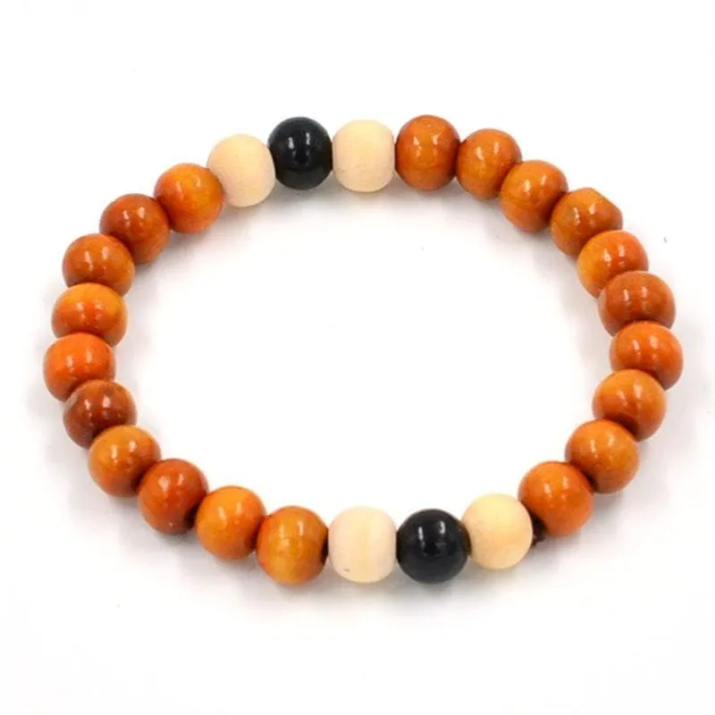 Chakra Healing Reiki Prayer Lava Stone Buddha Bead Bracelet