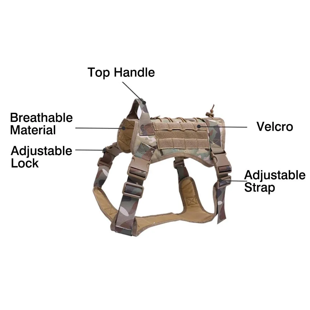Command Control: Dog Military Harness with Handle!