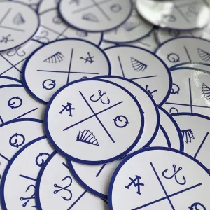 'Cross Stix' Box Sticker