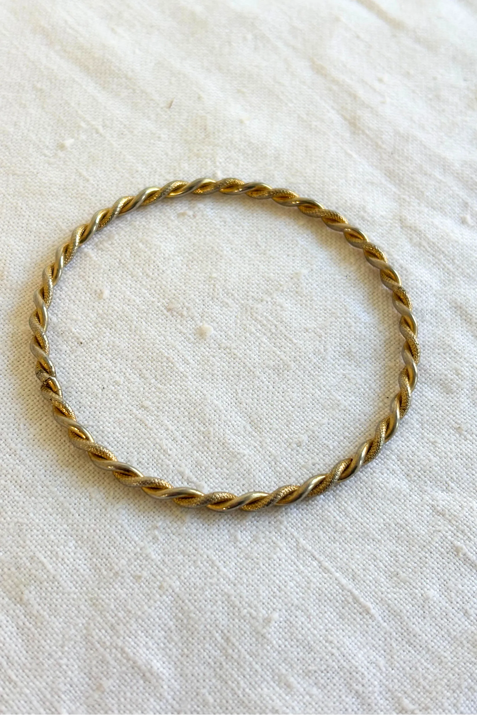 Dainty twisted bangle