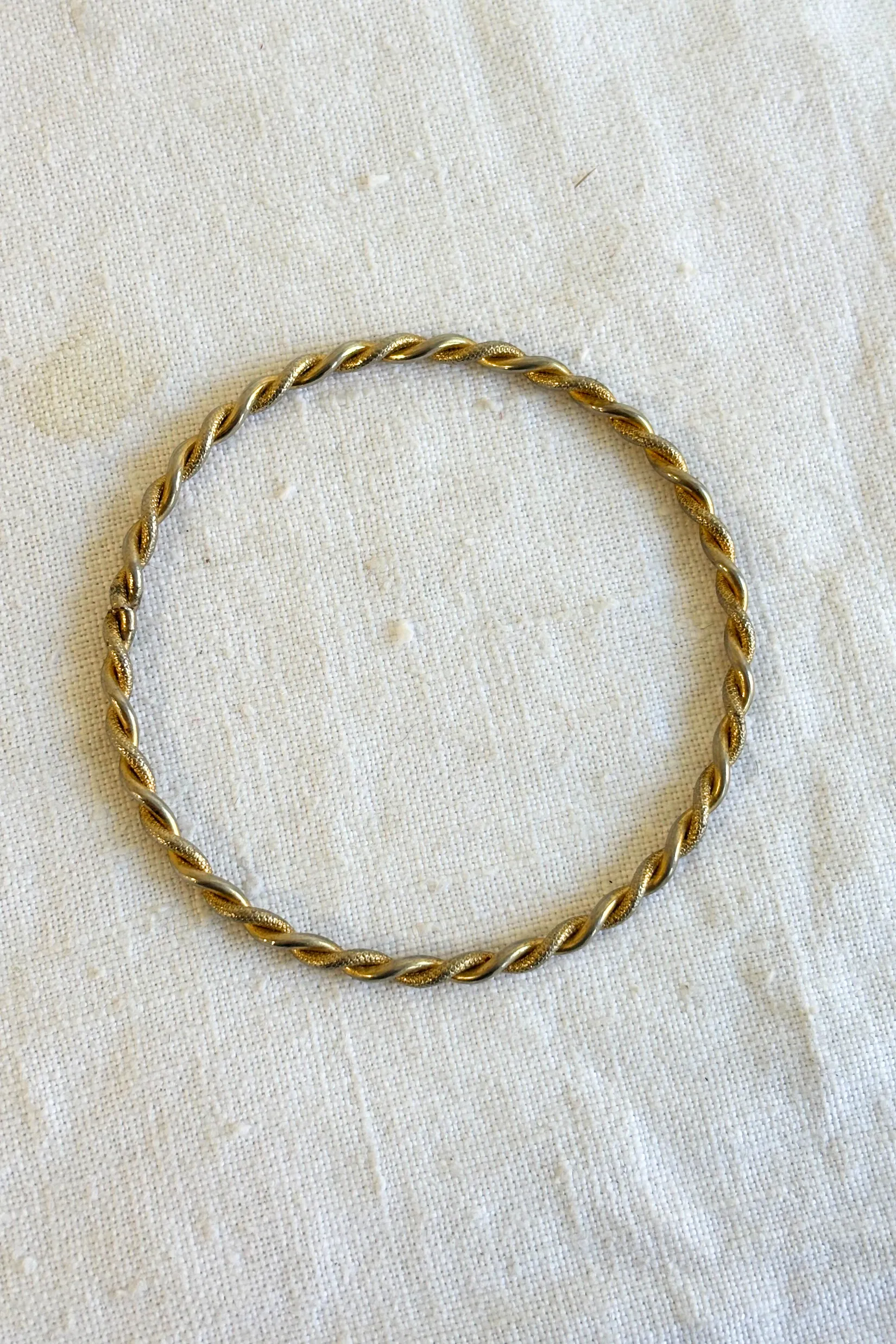 Dainty twisted bangle