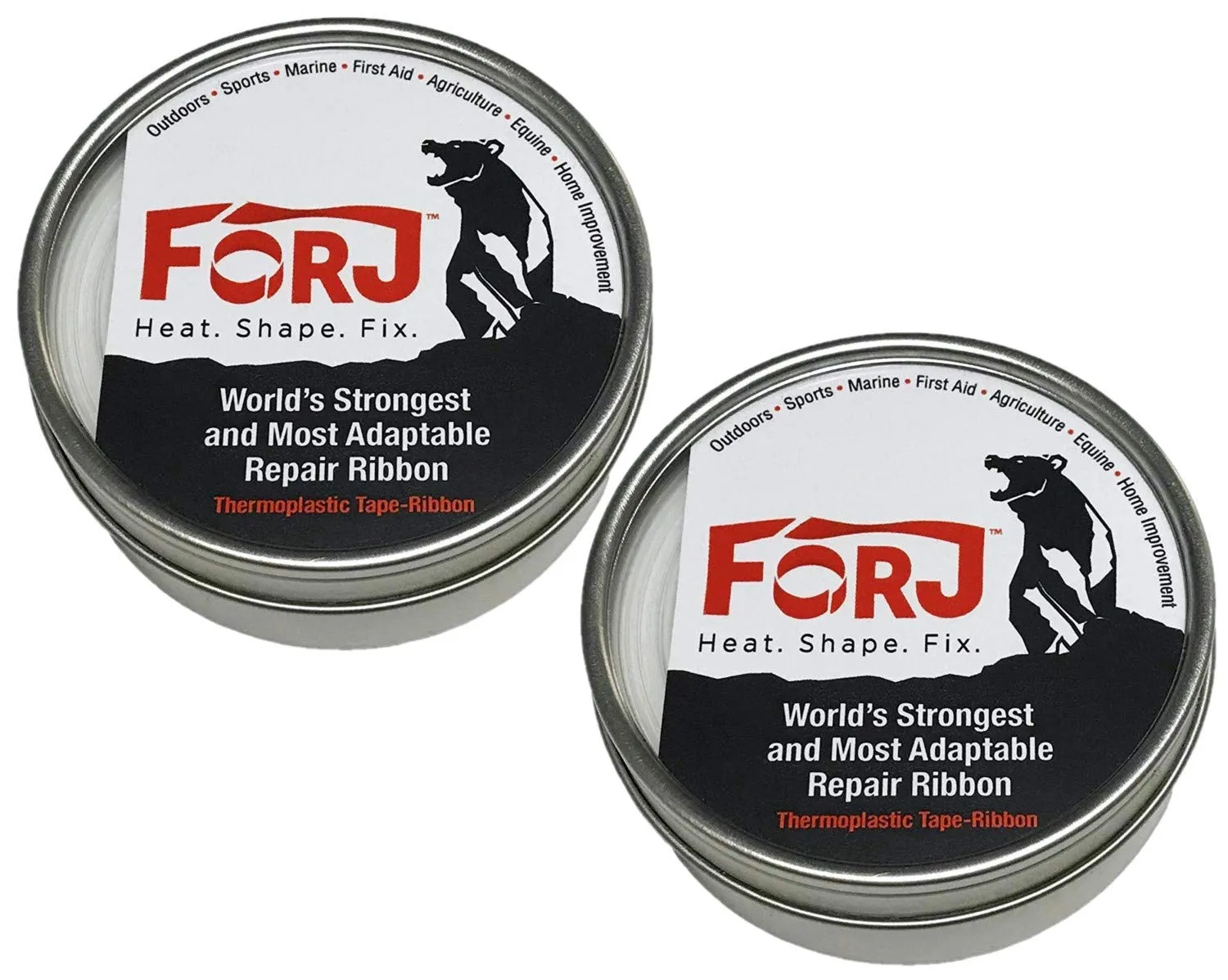 Forj Thermoplastic Tape Ribbon, 20 Feet of Lightweight, Compact Resin Fiber with 1000 Pounds of Tensile Strength, Perfect for Repairs and Maintenance. (Pack of 2) (2)
