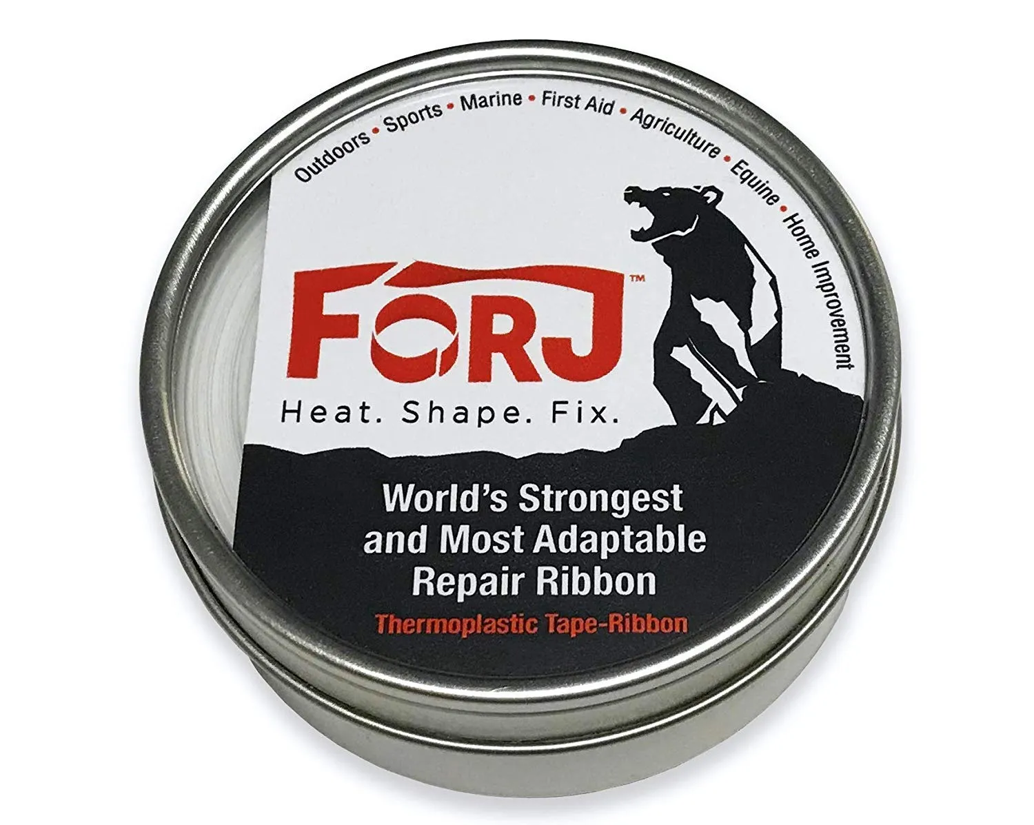 Forj Thermoplastic Tape Ribbon, 20 Feet of Lightweight, Compact Resin Fiber with 1000 Pounds of Tensile Strength, Perfect for Repairs and Maintenance. (Pack of 2) (2)