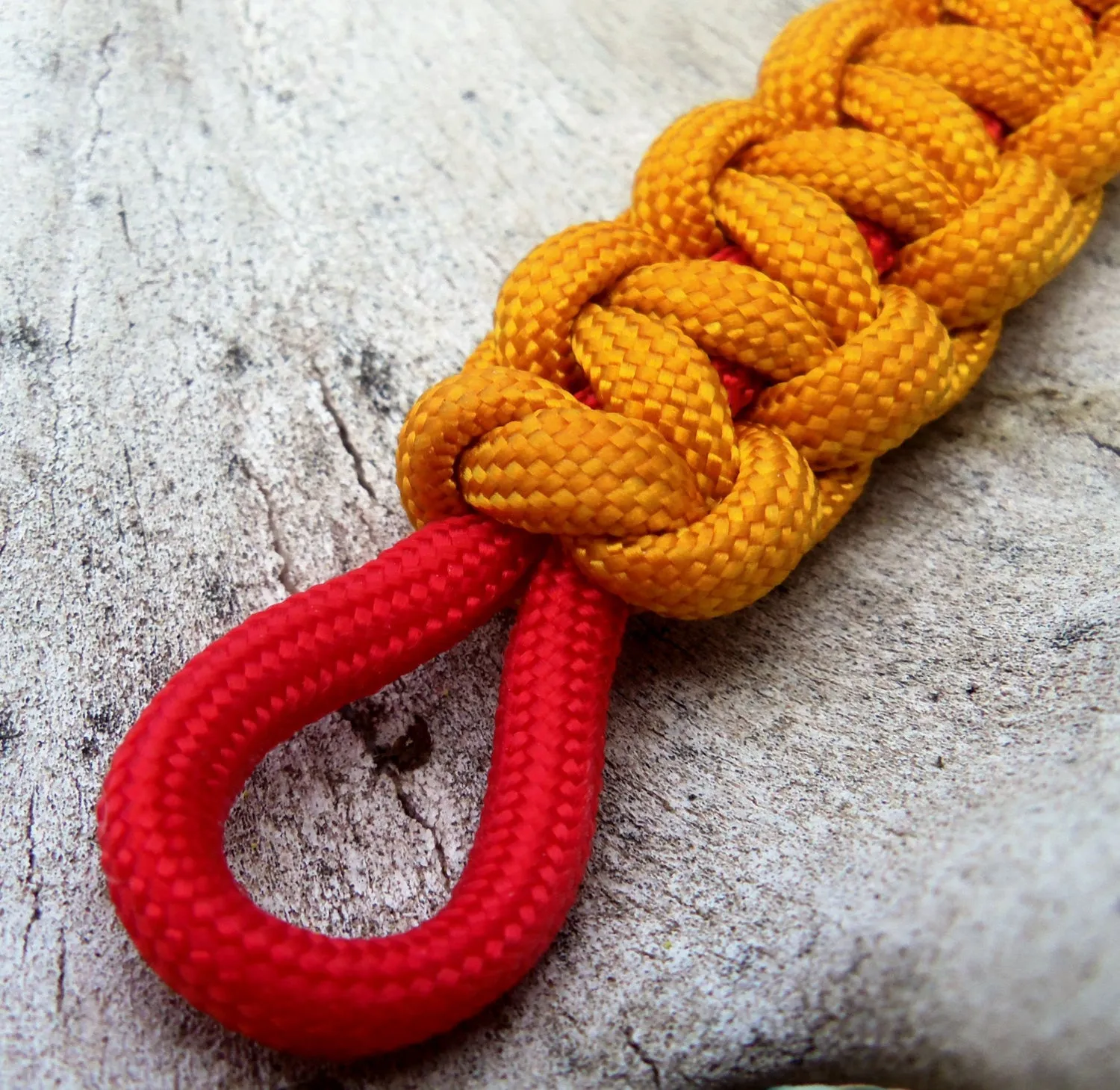 Gold and Red Handmade Custom 550 Paracord Survival Bracelet Survivalist Gift Outdoor Husband Father Son Boyfriend Fish Camp Hike Rock Climb