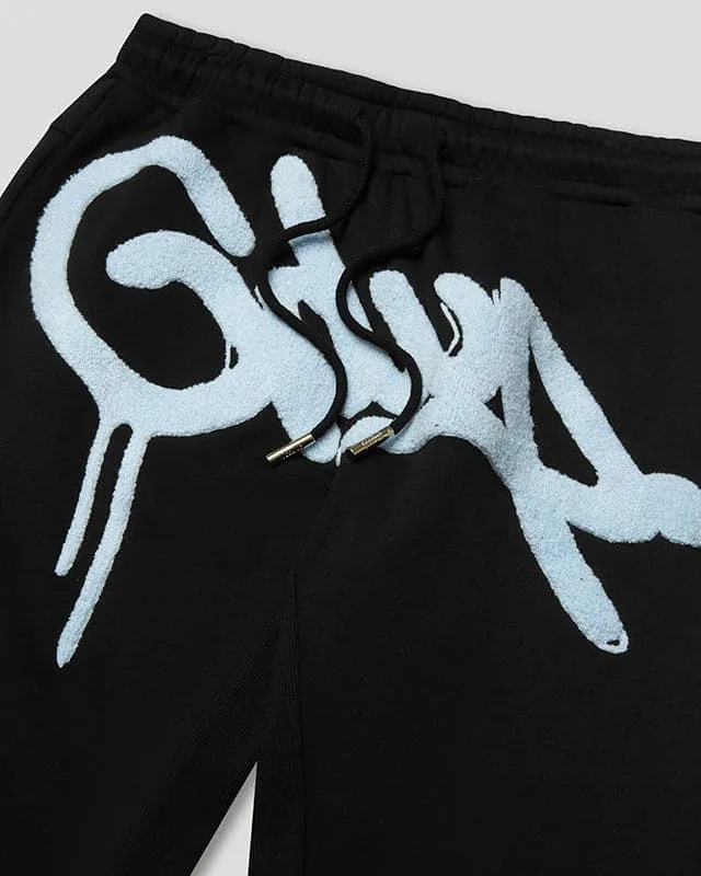Handstyle Logo Trackpants Black/Baby Blue