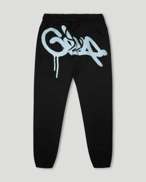 Handstyle Logo Trackpants Black/Baby Blue