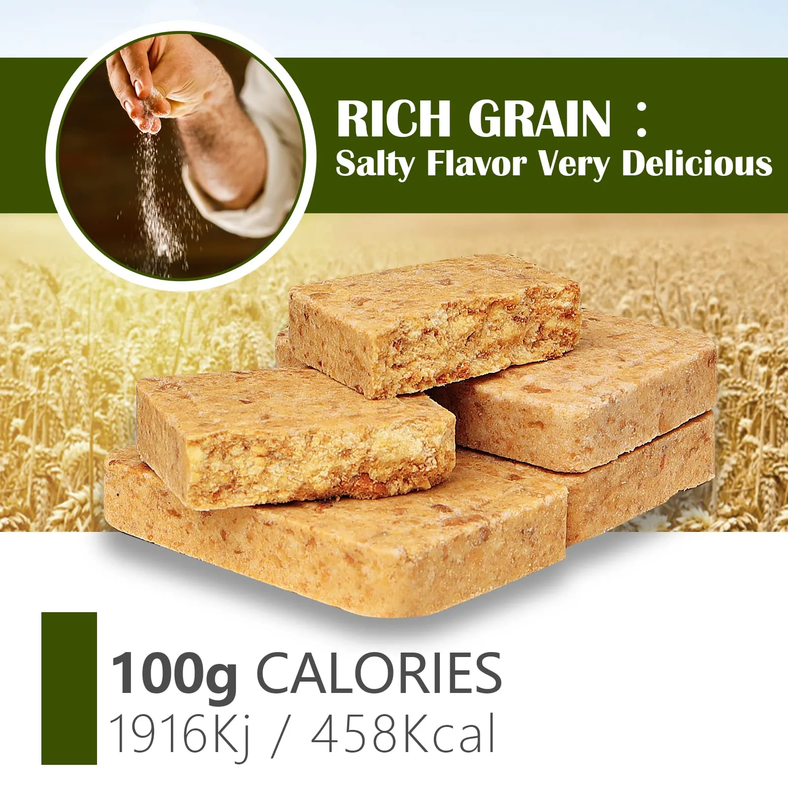 High Energy Ration Bars - Sea Salt and Pepper Flavor (12 Count)