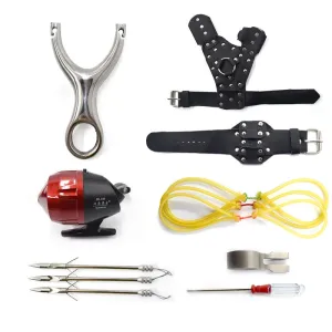 High Power Stainless Steel Left and Right Hand Outdoor Fishing Slingshot Combo Set