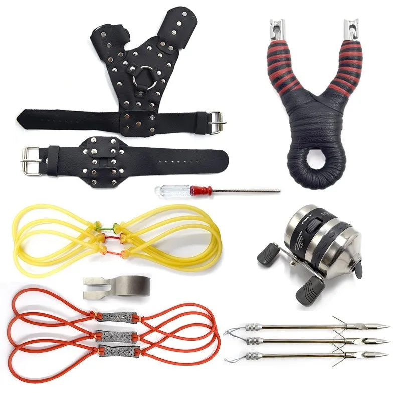High Precision Stainless Steel Professional Outdoor Shooting Slingshot Set