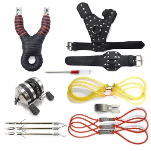 High Precision Stainless Steel Professional Outdoor Shooting Slingshot Set