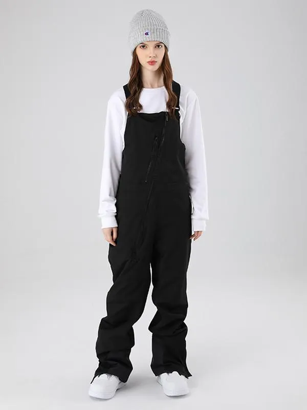 Men's Searipe Oblique Zipper Winter Crew Snow Pants Ski Bibs