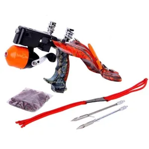 Multiple Functions Attractive Metal Outdoor Fishing Slingshot with Infrared Laser with 6 Strand Bow and Strong Magnetic Sheet