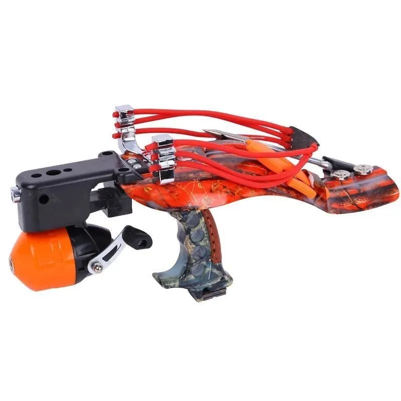Multiple Functions Attractive Metal Outdoor Fishing Slingshot with Infrared Laser with 6 Strand Bow and Strong Magnetic Sheet