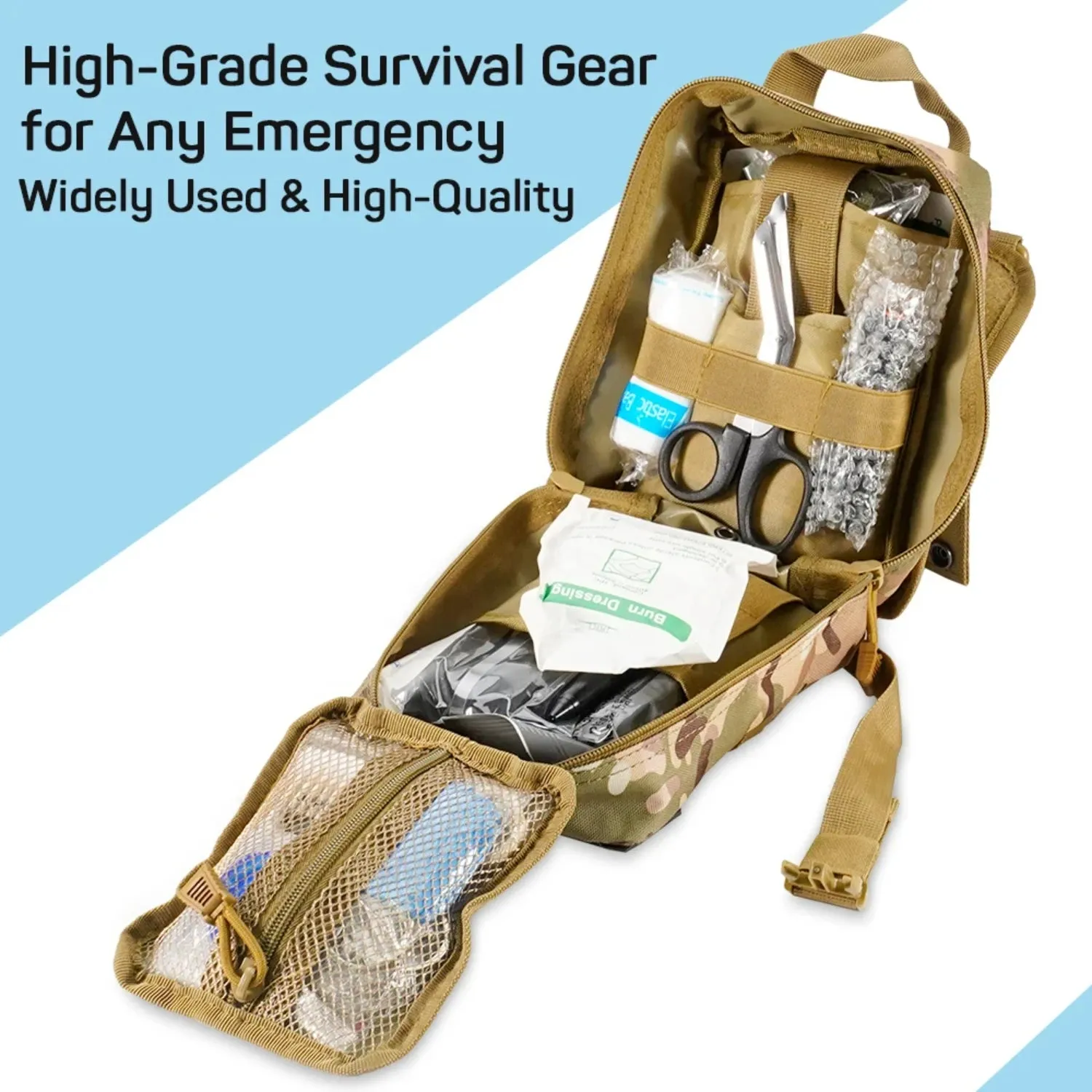 New First Aid Survival Kit Tactical Bag Multifunctional tool kit
