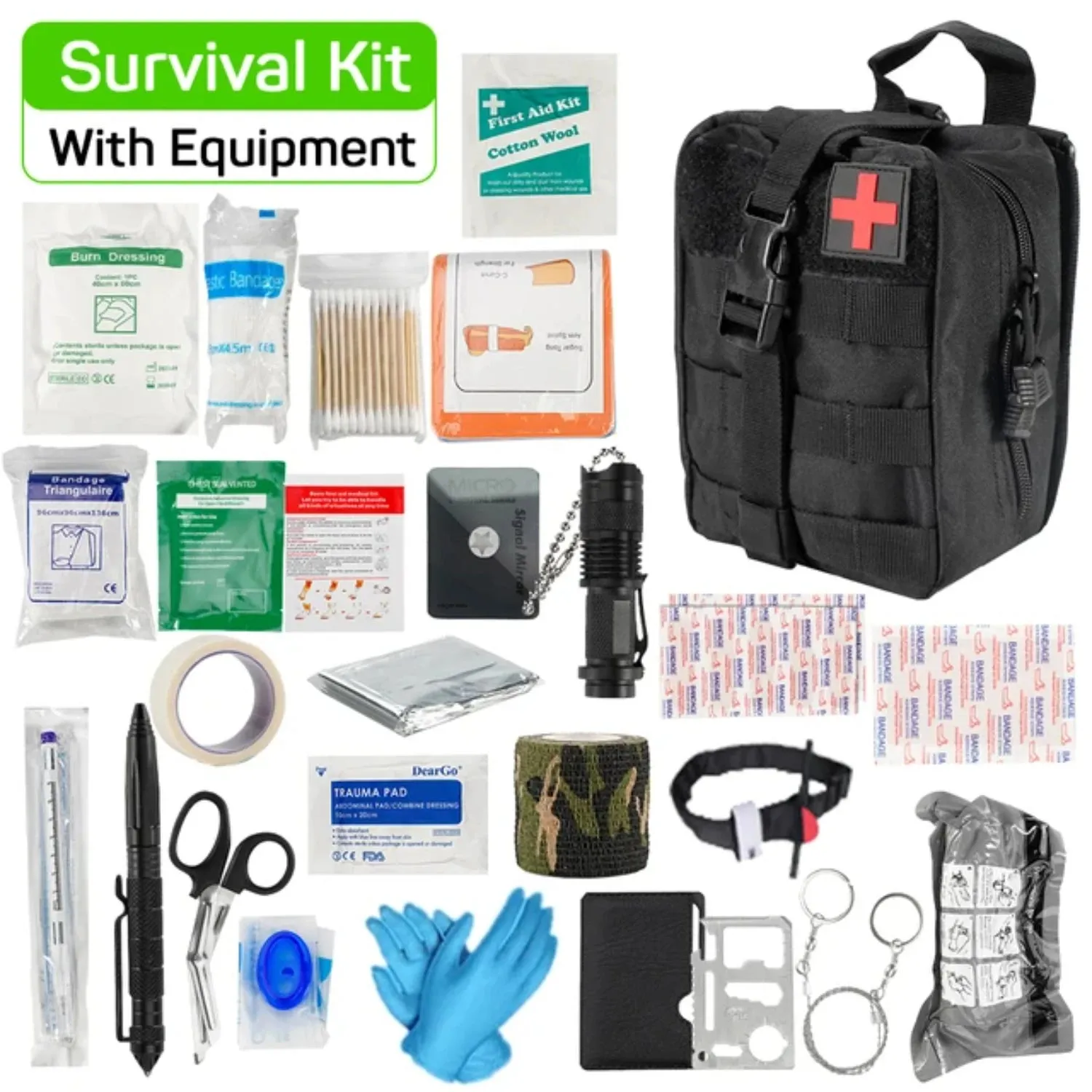 New First Aid Survival Kit Tactical Bag Multifunctional tool kit