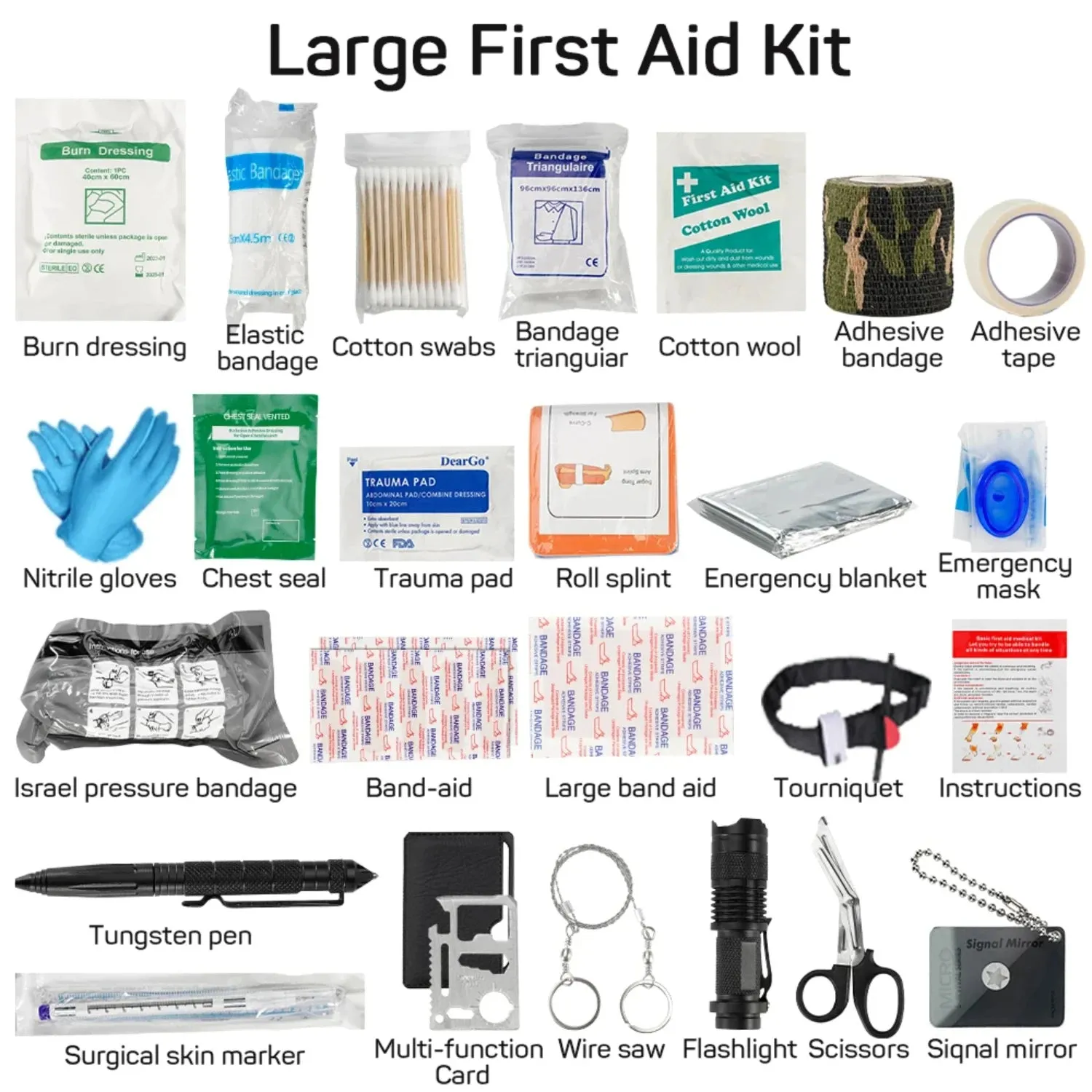 New First Aid Survival Kit Tactical Bag Multifunctional tool kit