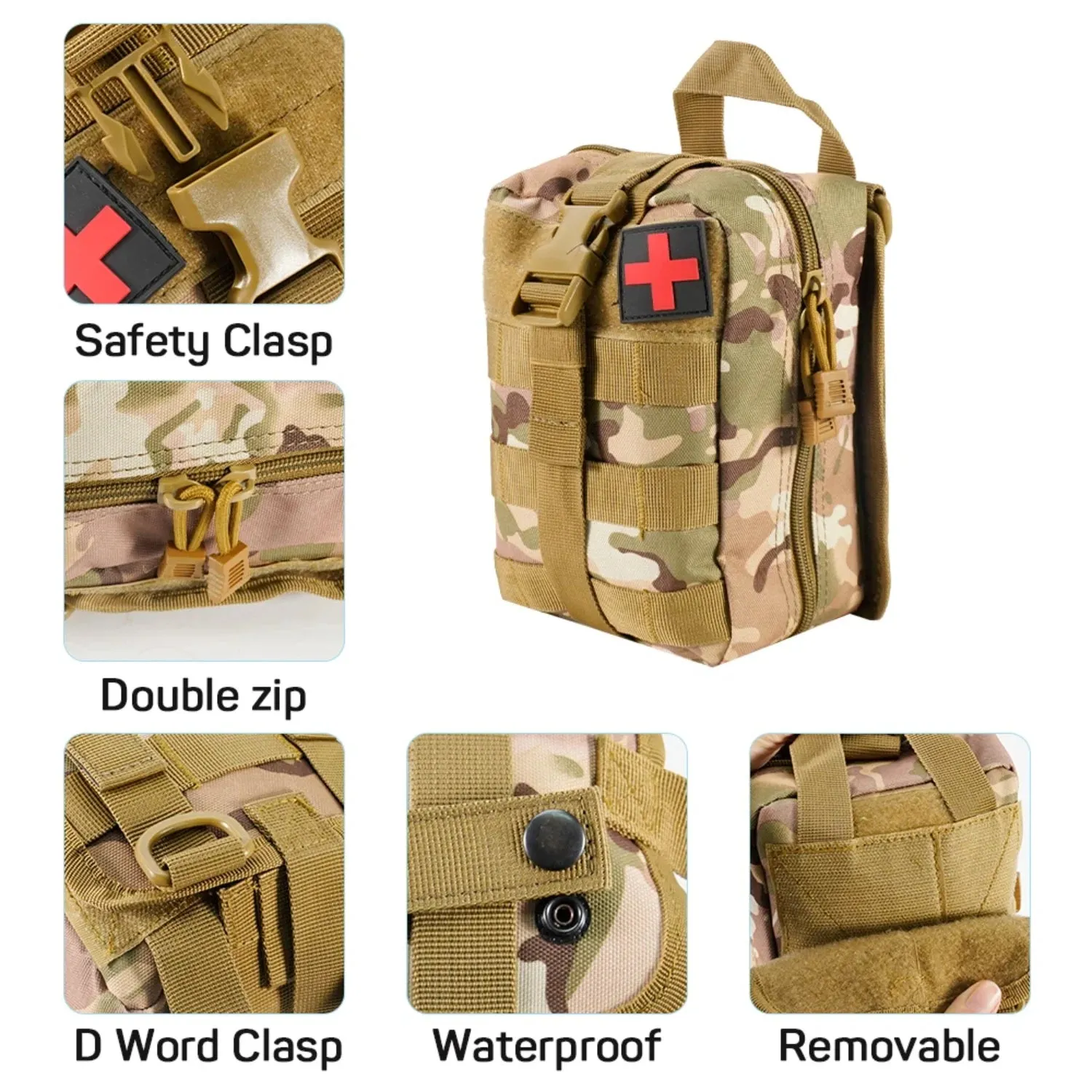 New First Aid Survival Kit Tactical Bag Multifunctional tool kit