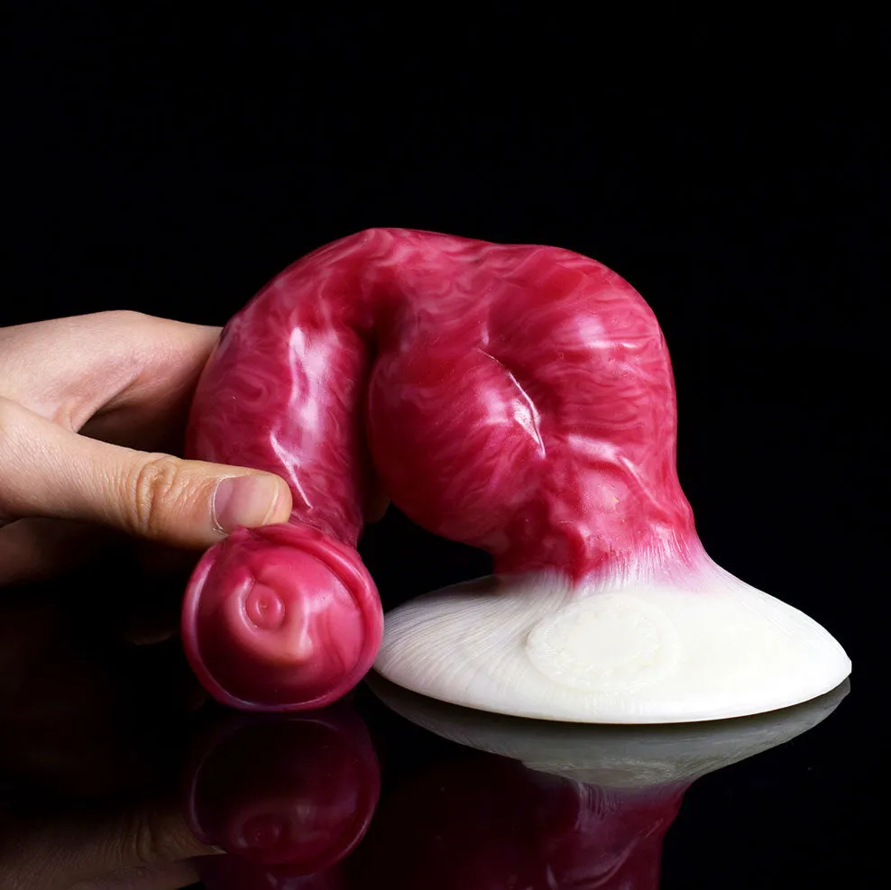 NX5028 Realistic Dog & Wolf Penis Shaped Liquid Silicone Animal Dildo 8.3 inch with Suction Cup