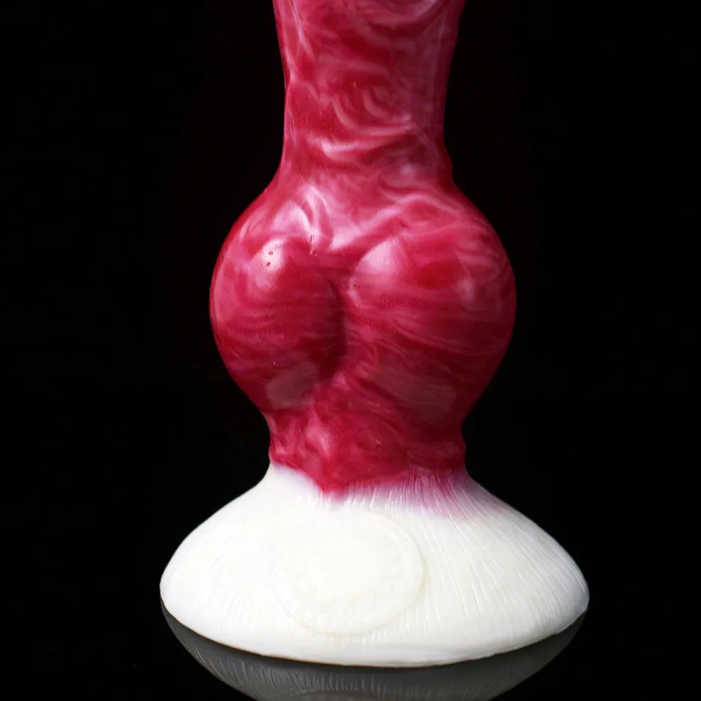 NX5028 Realistic Dog & Wolf Penis Shaped Liquid Silicone Animal Dildo 8.3 inch with Suction Cup