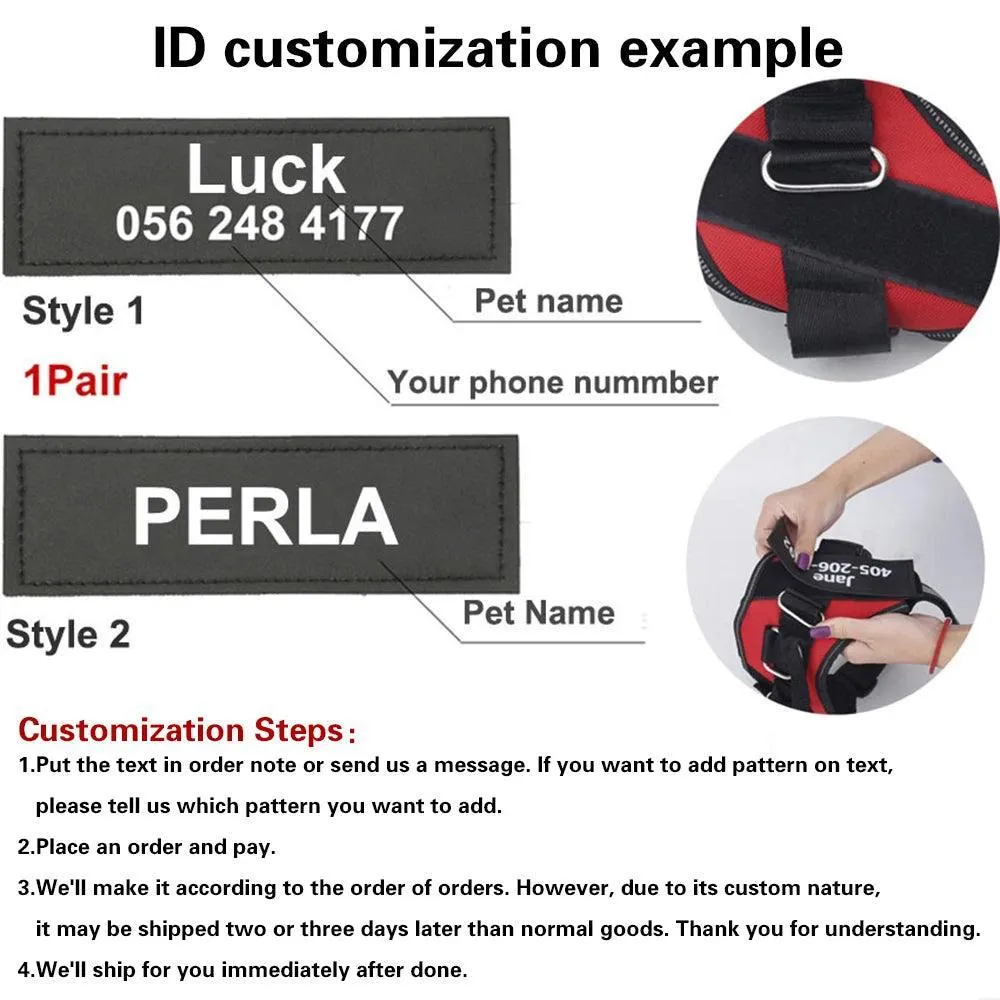 Nylon K9 Reflective Dog Harness: Personalized Safety Gear for All Sizes