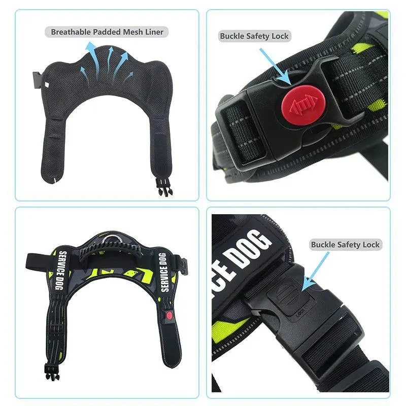 Nylon K9 Reflective Dog Harness: Personalized Safety Gear for All Sizes