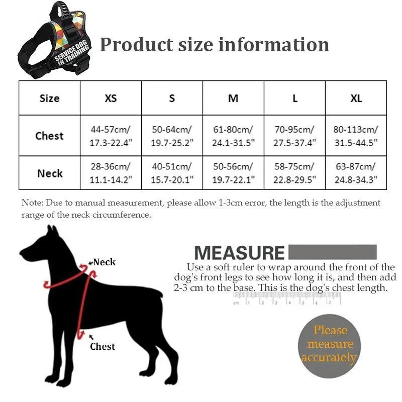 Nylon K9 Reflective Dog Harness: Personalized Safety Gear for All Sizes