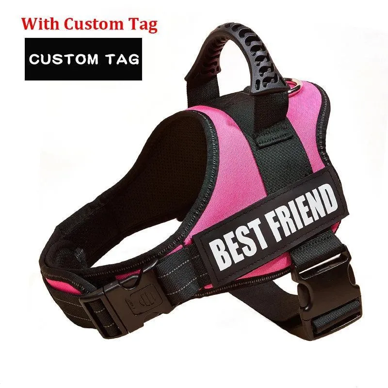 Nylon K9 Reflective Dog Harness: Personalized Safety Gear for All Sizes