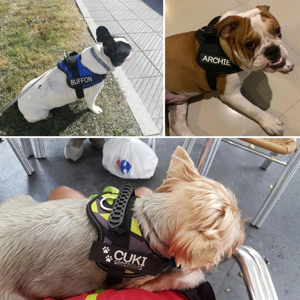 Nylon K9 Reflective Dog Harness: Personalized Safety Gear for All Sizes