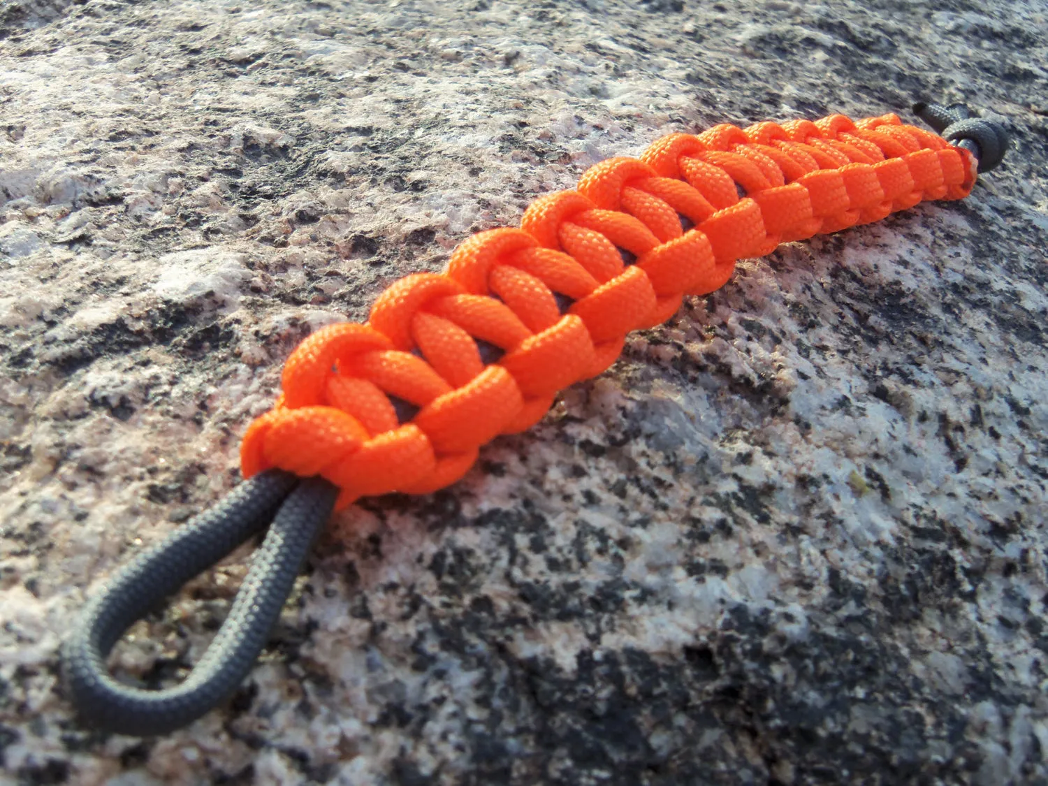 Orange Gray Handmade Custom Paracord Parachute Survival Bracelet Survivalist Gift Outdoor Husband Father's Day Fishing Camping Hunting Climb