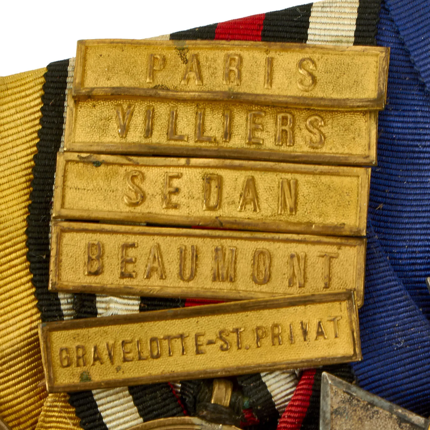 Original German Pre WWI Franco-Prussian War Veteran Medal Bar Featuring Order of the Red Eagle 4th Class - by J. Godet & Sohn - 4 Awards