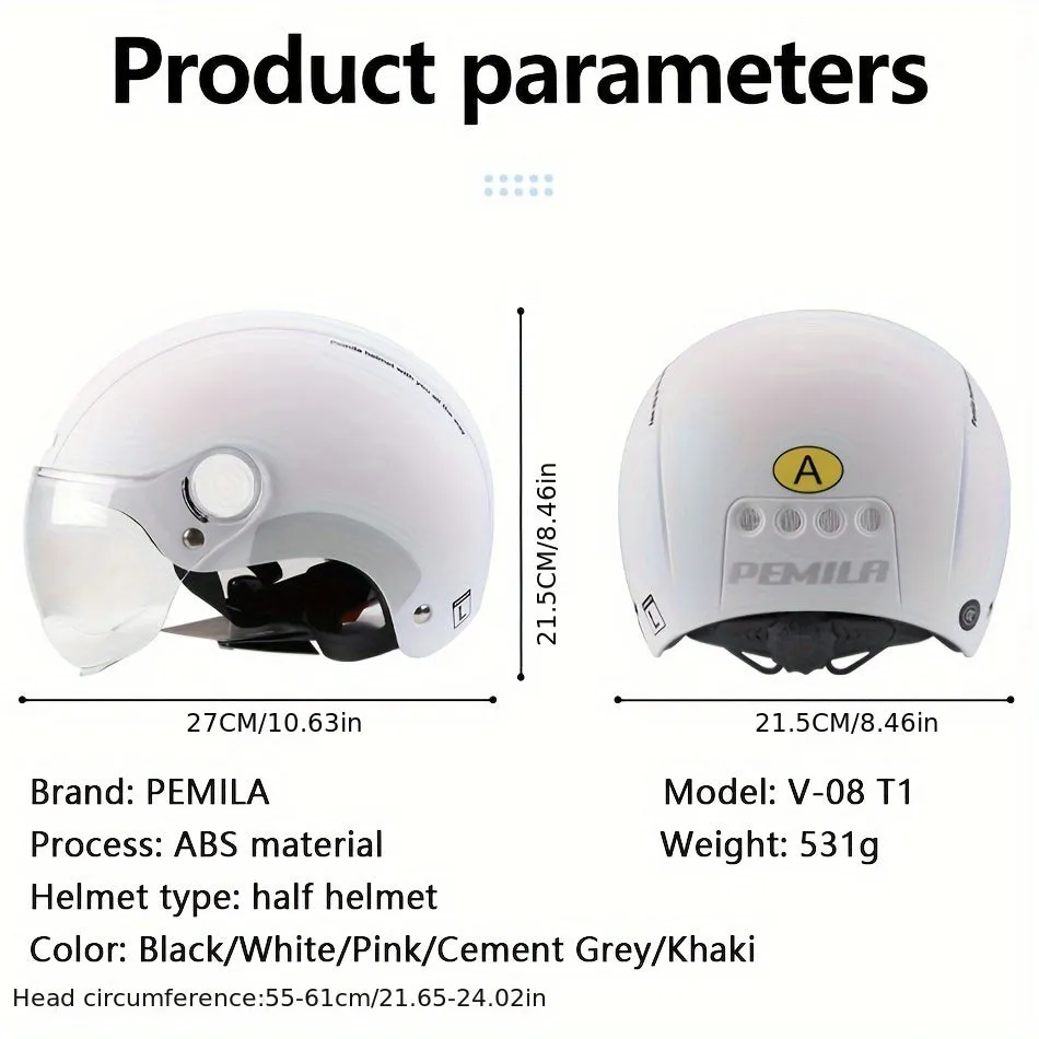 PemILA Cycling Helmet Goggles Reflective Sticker Adjustable Strap