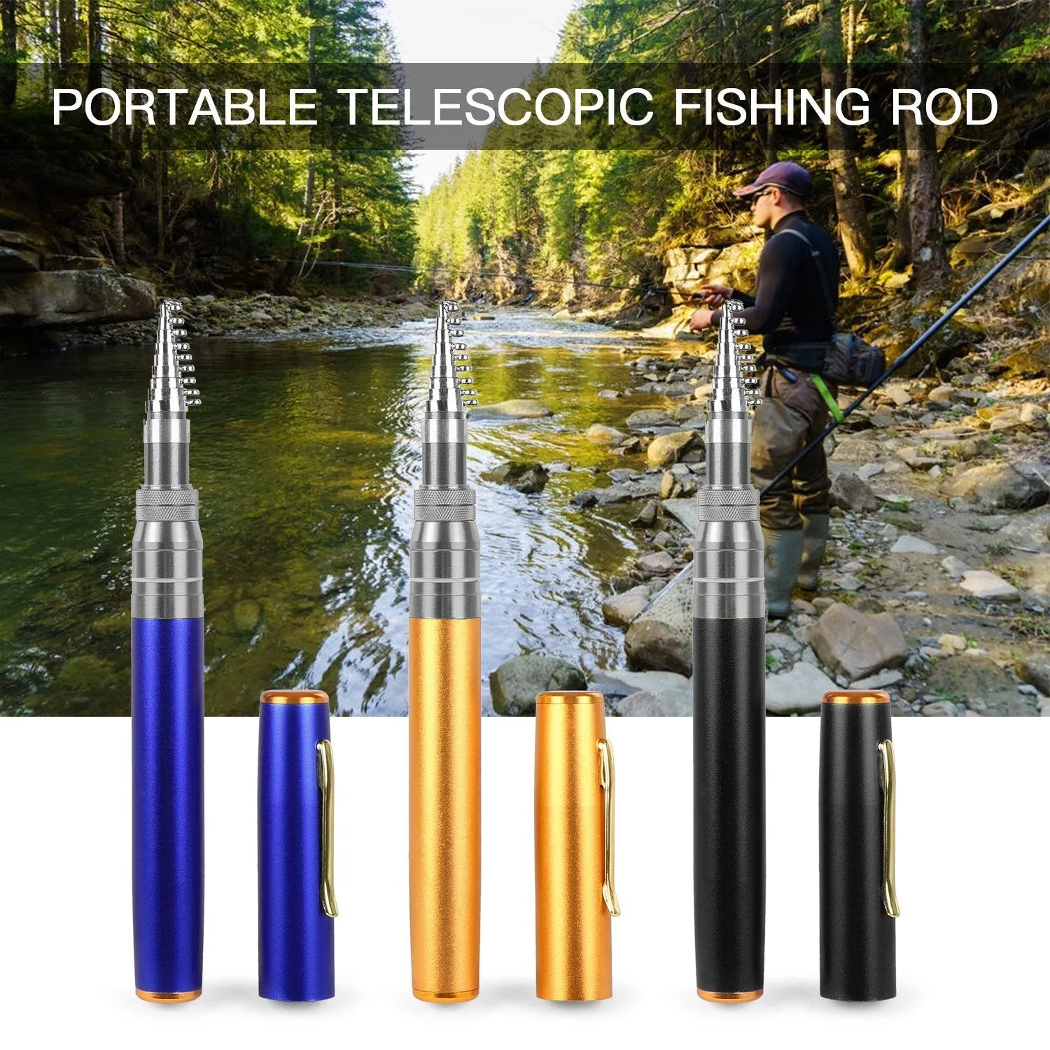 Pen style pocket fishing rod!50%OFF