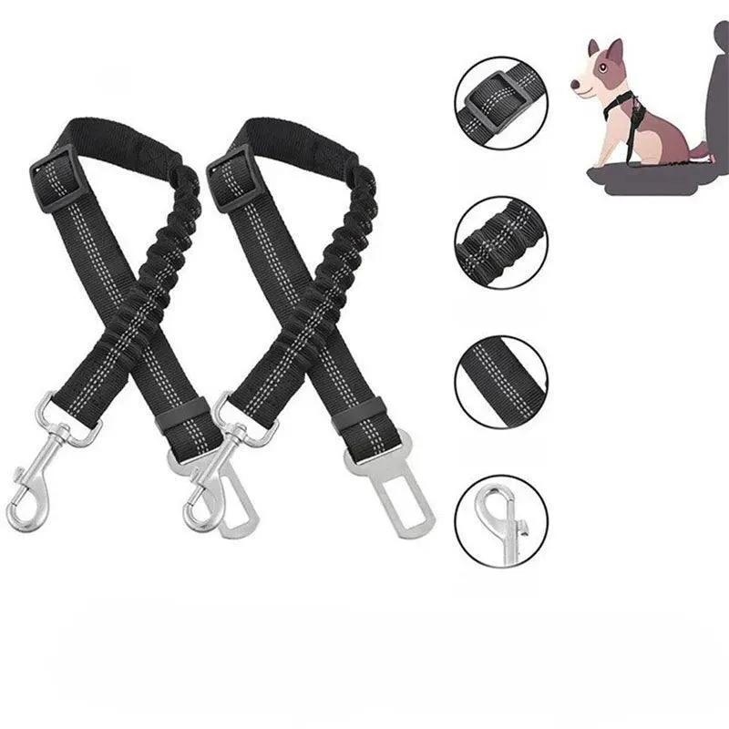 Pet Safety Harness: Adjustable Reflective Seat Belt for Dogs - Secure Travel Companion