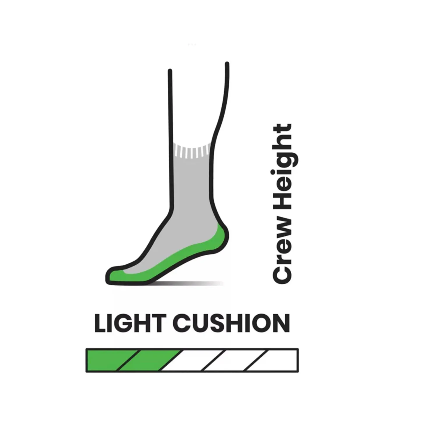 Smartwool Hike Light Cushion Mountain Range Crew Socks - Black