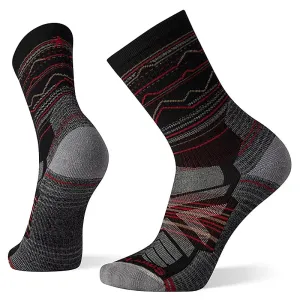 Smartwool Hike Light Cushion Mountain Range Pattern Crew Socks Color: Black