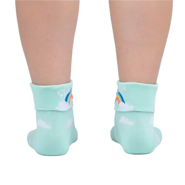 Somewhere Over the Rainbow Turn Cuff Women's Socks